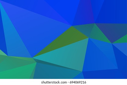 Dark Blue, Yellow vector polygonal pattern. Creative illustration in halftone style with gradient. Triangular pattern for your business design.