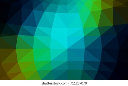 Dark Blue, Yellow vector polygonal illustration, which consist of triangles. Triangular pattern for your business design. Geometric background in Origami style with gradient. 