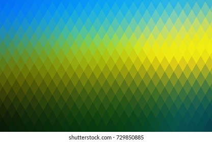 Dark Blue, Yellow vector polygonal illustration consisting of rectangles. Rectangular design for your business. Creative geometric background in origami style with gradient.