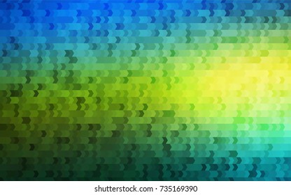 Dark Blue, Yellow vector polygonal illustration consisting of rectangles. Rectangular design for your business. Creative geometric background in origami style with gradient.