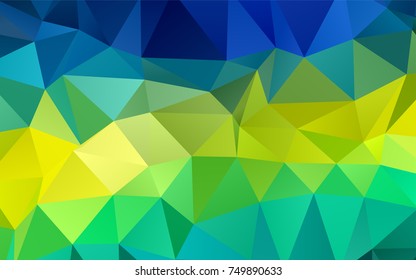 Dark Blue, Yellow vector polygonal background. Colorful illustration in abstract style with gradient. A completely new template for your business design.
