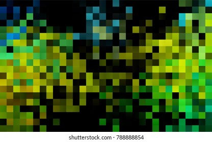 Dark Blue, Yellow vector polygonal illustration consisting of rectangles. Rectangular design for your business. Creative geometric background in origami style with gradient.