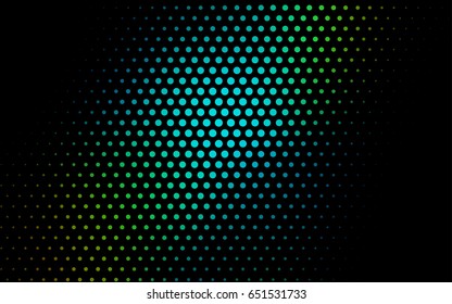Dark Blue, Yellow vector red pattern of geometric circles, shapes. Colorful mosaic banner. Geometric background with colored disks.