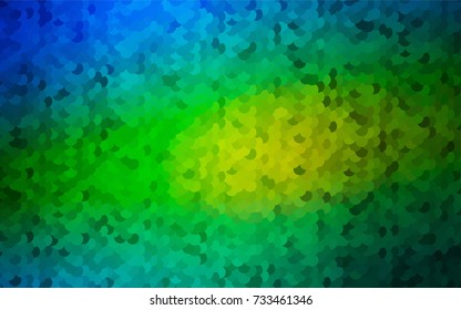 Dark Blue, Yellow vector red banner with set of circles, dots. Donuts Background. Creative Design Template. Technological halftone illustration.