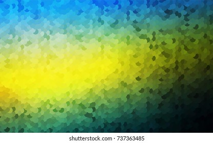 Dark Blue, Yellow vector red pattern of geometric circles, shapes. Colorful mosaic banner. Geometric background with colored disks.