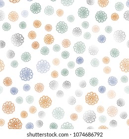 Dark Blue, Yellow vector seamless natural elegant artwork. Brand-new colored illustration in blurry style with flowers. Template for backgrounds of cell phones.