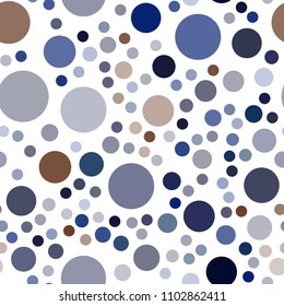 Dark Blue, Yellow vector seamless pattern with spheres. Glitter abstract illustration with blurred drops of rain. Beautiful design for your business advert.