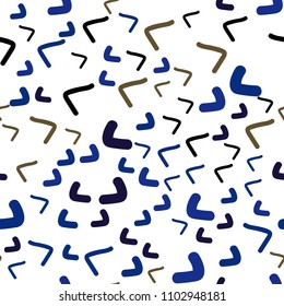 Dark Blue, Yellow vector seamless  pattern with curved circles. A sample with blurred bubble shapes. New composition for your brand book.