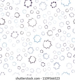 Dark Blue, Yellow vector seamless pattern with spheres. Illustration with set of shining colorful abstract circles. Pattern can be used for futuristic ad, booklets.