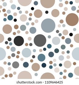 Dark Blue, Yellow vector seamless backdrop with dots. Abstract illustration with colored bubbles in nature style. Completely new template for your brand book.