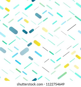 Dark Blue, Yellow vector seamless layout with flat crossing diagonal lines. Decorative shining illustration with lines on abstract template. Best design for your ad, poster, banner.
