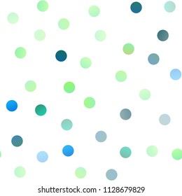 Dark Blue, Yellow vector seamless pattern with spheres. Modern abstract illustration with colorful water drops. The pattern can be used for aqua ad, booklets.