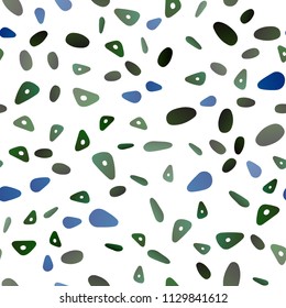 Dark Blue, Yellow vector seamless pattern in polygonal style with circles. Beautiful illustration with circles, triangles in nature style. Modern template for your landing page.