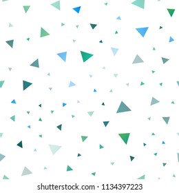 Dark Blue, Yellow vector seamless texture in triangular style. Abstract gradient illustration with triangles. Pattern for busines ad, booklets, leaflets