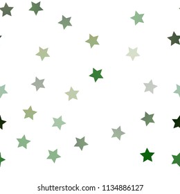 Dark Blue, Yellow vector seamless pattern with christmas stars. Shining colored illustration with stars. The template can be used as a background.