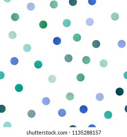 Dark Blue, Yellow vector seamless template with circles. Glitter abstract illustration with blurred drops of rain. Completely new template for your brand book.
