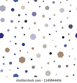 Dark Blue, Yellow vector seamless layout with hexagonal shapes. Glitter abstract illustration in hexagonal style. Pattern for ads, leaflets.