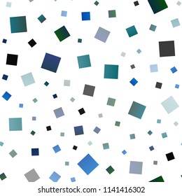 Dark Blue, Yellow vector seamless layout with lines, rectangles. Rectangles on abstract background with colorful gradient. Pattern for commercials.