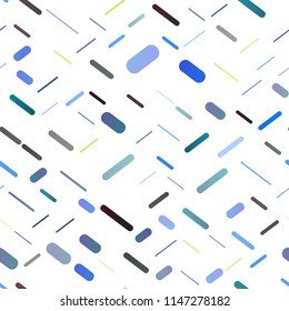 Dark Blue, Yellow vector seamless pattern with narrow lines. Blurred decorative design in simple style with lines. The pattern can be used for websites.