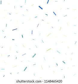 Dark Blue, Yellow vector seamless template with repeated sticks. Lines on blurred abstract background with gradient. The template can be used as a background.