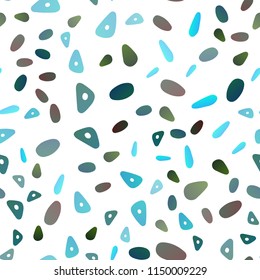 Dark Blue, Yellow vector seamless cover in polygonal style with circles. Illustration with set of colorful circles, triangles. Smart design for your business advert.
