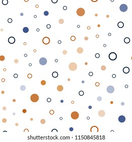 Dark Blue, Yellow vector seamless cover with spots. Blurred bubbles on abstract background with colorful gradient. Pattern for design of fabric, wallpapers.