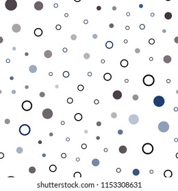 Dark Blue, Yellow vector seamless background with bubbles. Blurred decorative design in abstract style with bubbles. Pattern for design of fabric, wallpapers.