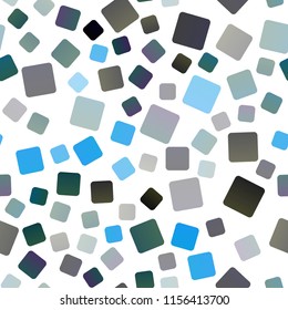 Dark Blue, Yellow vector seamless texture in rectangular style. Decorative design in abstract style with rectangles. Modern template for your landing page.