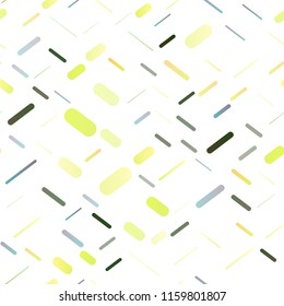 Dark Blue, Yellow vector seamless pattern with narrow lines. Glitter abstract illustration with colored sticks. Smart design for your business advert.