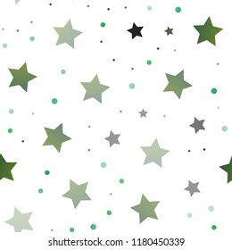 Dark Blue, Yellow vector seamless background with colored stars. Glitter abstract illustration with colored stars. The template can be used as a background.