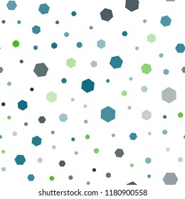 Dark Blue, Yellow vector seamless template in hexagonal style. Illustration with set of colorful hexagons. New template for your brand book.