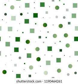 Dark Blue, Yellow vector seamless template with spots, rectangles. Abstract backdrop with colorful circles, rectangles. Template for business cards, websites.