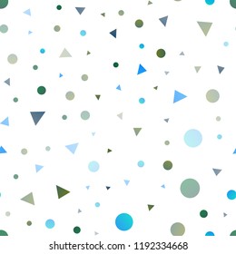 Dark Blue, Yellow vector seamless layout with circles, lines. Modern abstract illustration with colorful dots, lines. Trendy design for wallpaper, fabric makers.