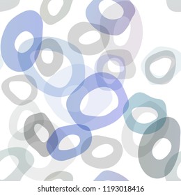 Dark Blue, Yellow vector seamless pattern with spheres. Glitter abstract illustration with blurred drops of rain. Pattern for design of fabric, wallpapers.