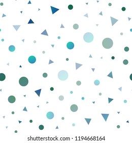 Dark Blue, Yellow vector seamless layout with circles, lines. Modern abstract illustration with colorful dots, lines. Trendy design for wallpaper, fabric makers.
