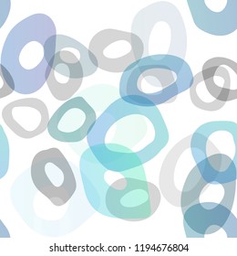 Dark Blue, Yellow vector seamless cover with circles. Glitter abstract illustration with blurred drops of rain. Pattern for trendy fabric, wallpapers.