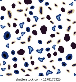 Dark Blue, Yellow vector seamless background with bubbles. Illustration with set of shining colorful abstract circles. Pattern for design of fabric, wallpapers.