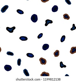 Dark Blue, Yellow vector seamless template with circles. Modern abstract illustration with colorful water drops. Pattern for design of window blinds, curtains.