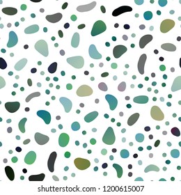 Dark Blue, Yellow vector seamless template with spots. Blurred decorative design in abstract style with bubbles. Design for textile, fabric, wallpapers.