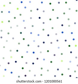 Dark Blue, Yellow vector seamless template with circles. Modern abstract illustration with colorful water drops. Completely new template for your brand book.