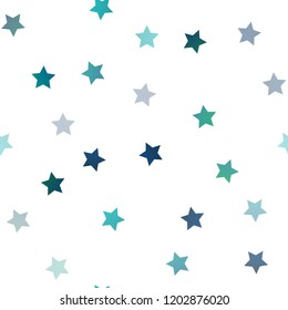 Dark Blue, Yellow vector seamless cover with small and big stars. Modern geometrical abstract illustration with stars. The pattern can be used for new year ad, booklets.