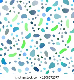 Dark Blue, Yellow vector seamless background with bubbles. Colorful illustration with blurred circles in nature style. Design for textile, fabric, wallpapers.