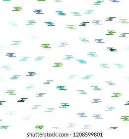 Dark Blue, Yellow vector seamless cover with long lines. Lines on blurred abstract background with gradient. The pattern can be used for websites.
