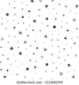 Dark Blue, Yellow vector seamless backdrop with lines, circles, rhombus. Illustration with colorful circles, triangles, rectangles. Design for textile, fabric, wallpapers.