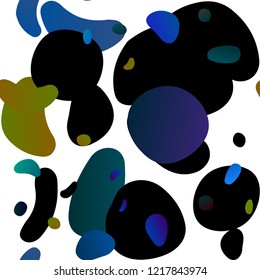 Dark Blue, Yellow vector seamless texture with disks. Blurred decorative design in abstract style with bubbles. Pattern for design of window blinds, curtains.