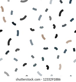 Dark Blue, Yellow vector seamless background with liquid shapes. Blurred geometric sample with gradient bubbles.  A completely new memphis design for your business.