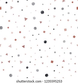 Dark Blue, Yellow vector seamless layout with circles, lines, rectangles. Illustration with set of colorful circles, triangles, squares. Pattern for design of window blinds, curtains.
