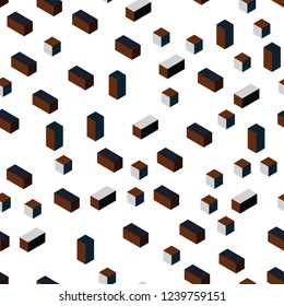 Dark Blue, Yellow vector seamless, isometric cover in polygonal style. Abstract gradient illustration with rectangles. Design for wallpaper, fabric makers.