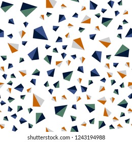 Dark Blue, Yellow vector seamless, isometric template with crystals, triangles. Modern abstract illustration with colorful triangles. Design for wallpaper, fabric makers.