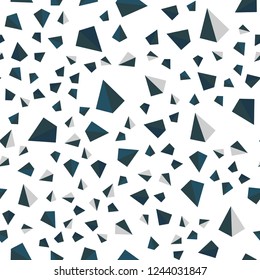 Dark Blue, Yellow vector seamless, isometric background with triangles. Glitter abstract illustration with triangular shapes. Pattern for design of fabric, wallpapers.